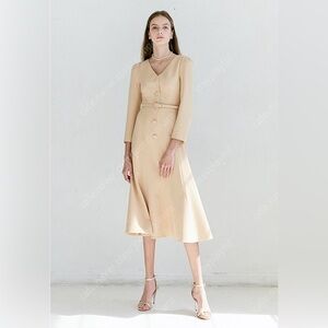 Hailey Apricot Midi Dress by Bride and You